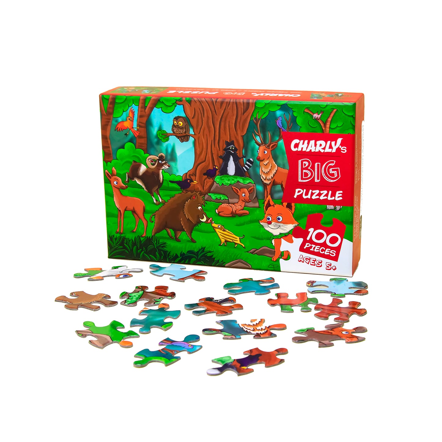 100 pieces Jigsaw Puzzle--grey cardboard
